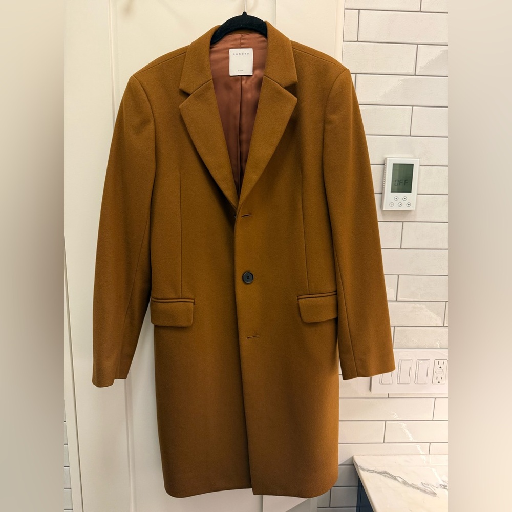 Sandro Men's Tan Overcoat